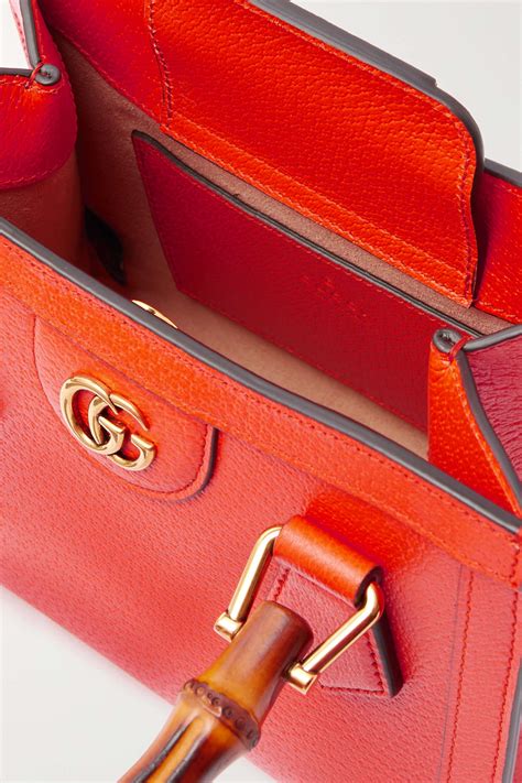 gucci diana textured-leather tote